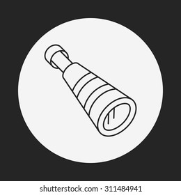 telescope line icon