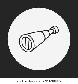 telescope line icon