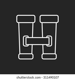 telescope line icon
