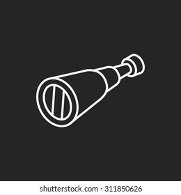 telescope line icon