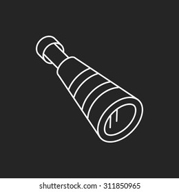telescope line icon
