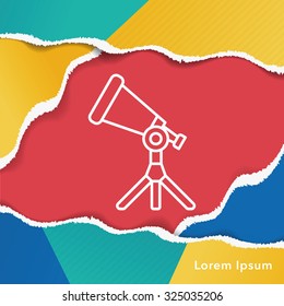 telescope line icon