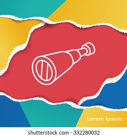 telescope line icon