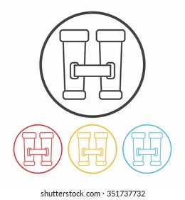 telescope line icon