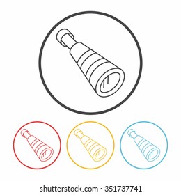 telescope line icon