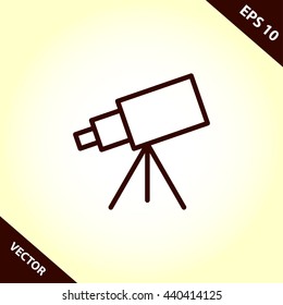 telescope line icon
