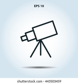 telescope line icon