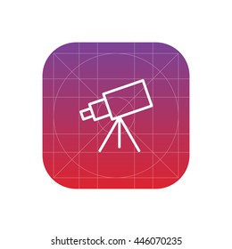 telescope line icon