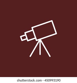 telescope line icon