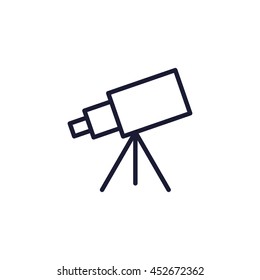 telescope line icon