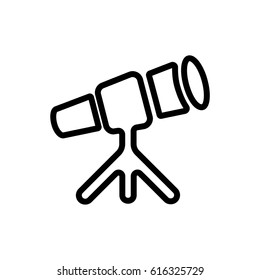 Telescope line icon