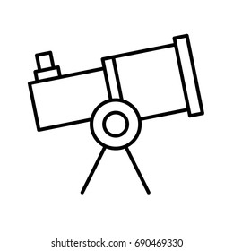 telescope line icon
