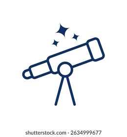 Teleskopzeilensymbol. Editierbares Kontur-Teleskop-Gliederungszeichen