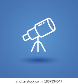 Teleskop-Zeilensymbol, Vektorgrafik.
