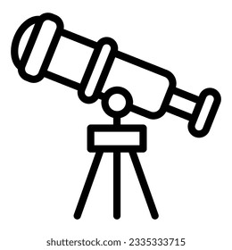 Telescope line icon. Spyglass vector illustration isolated on white. Ocular outline style design, designed for web and app. Eps 10