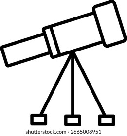 Telescope Line Icon Vector Design