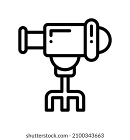 telescope line style icon. vector illustration for graphic design, website, app. EPS 10