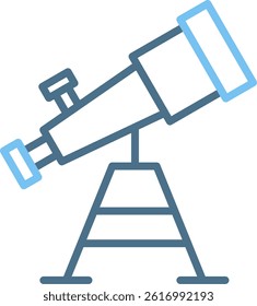 Telescope Line Two Colour Icon