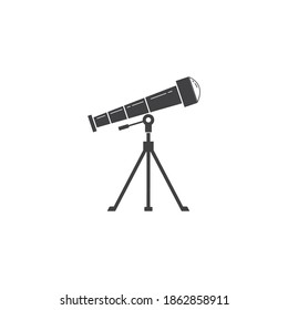 Telescope logo icon vector flat design template