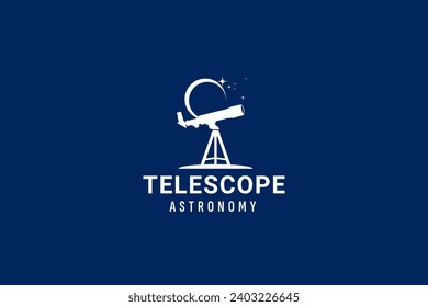 telescope logo vector icon illustration