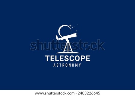 telescope logo vector icon illustration