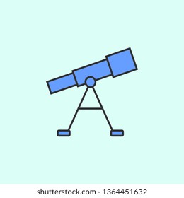 Telescope mono color icon. Simple glyph, flat vector of Education icons for UI and UX, website or mobile application