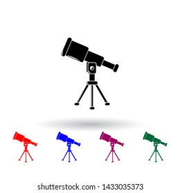 telescope multi color icon. Elements of education set. Simple icon for websites, web design, mobile app, info graphics