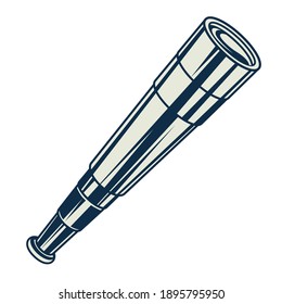 telescope nautical gray element icon vector illustration design