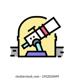 Teleskop der Sternwarte Symbol Vektorgrafik. Teleskop des Sternzeichens. einzelne Symbolillustration