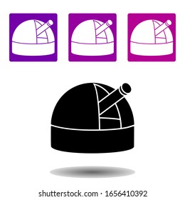 Telescope, observatory icon . Simple glyph vector of Space purple set for UI and UX, website or mobile application