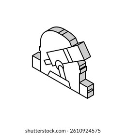 telescope of observatory isometric icon vector. telescope of observatory sign. isolated symbol illustration