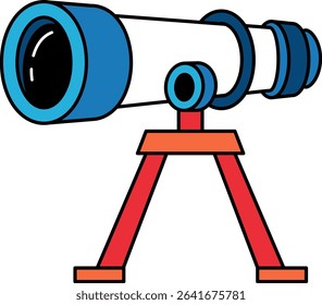 A telescope is on a tripod