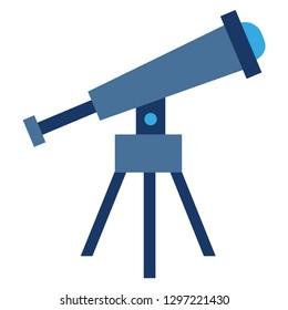 Telescope on a white background
