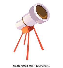 Telescope on a white background