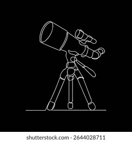 telescope one line art design