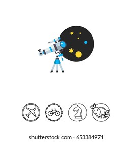 Telescope optical instrument icon