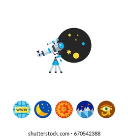 Telescope optical instrument icon