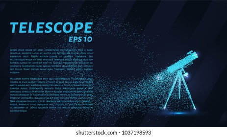 The telescope of the particles. The telescope consists of small circles and dots