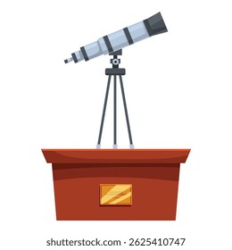 Telescope is pointing at the sky, ready for astronomical observation