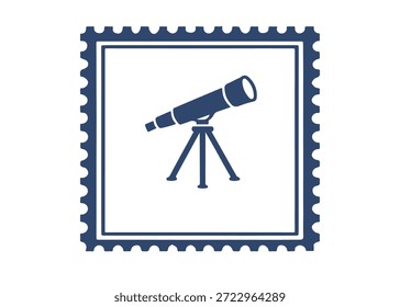 ícone de vetor de selo postal do telescópio em um fundo branco
Carimbo de correio vetorial sobre fundo branco