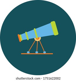 Telescope school science lab icon 