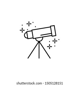 Telescope, science icon. Element of geography icon