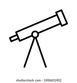 Telescope, science, technology icon vector image. Can also be used for education. Suitable for use on web apps, mobile apps and print media.