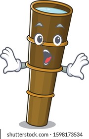 Telescope Scroll Surprised gesture on cartoon character style