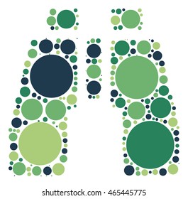 telescope shape vector design by color point