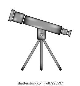 Telescope sign icon on white background. Vector illustration.