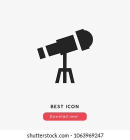 Telescope  sign icon vector, science modern symbol vector illustration for web and mobil app isolated on grey background
