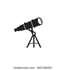 Telescope sign symbol logo design vector template