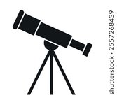 Telescope silhouette vector icon design