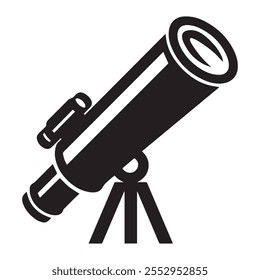 Telescope silhouette vector icon design